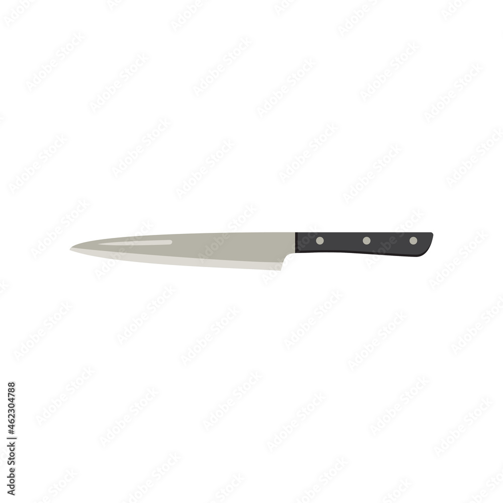 Set of kitchen knives. Items for cooking meat, fish and other products Set of kitchen knives. Items for cooking meat, fish and other products
