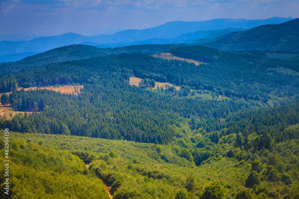 Green mountain scenic in Stara Planina, Bulgaria