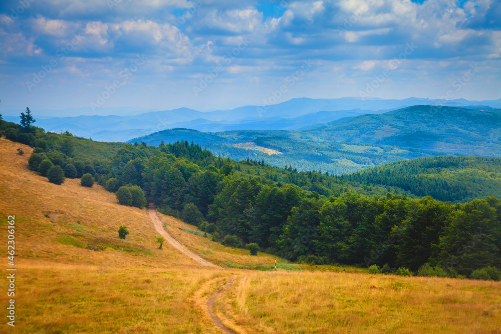 Naklejka premium Colorful scenic on the edge of Stara Planina highland resort, Bulgaria