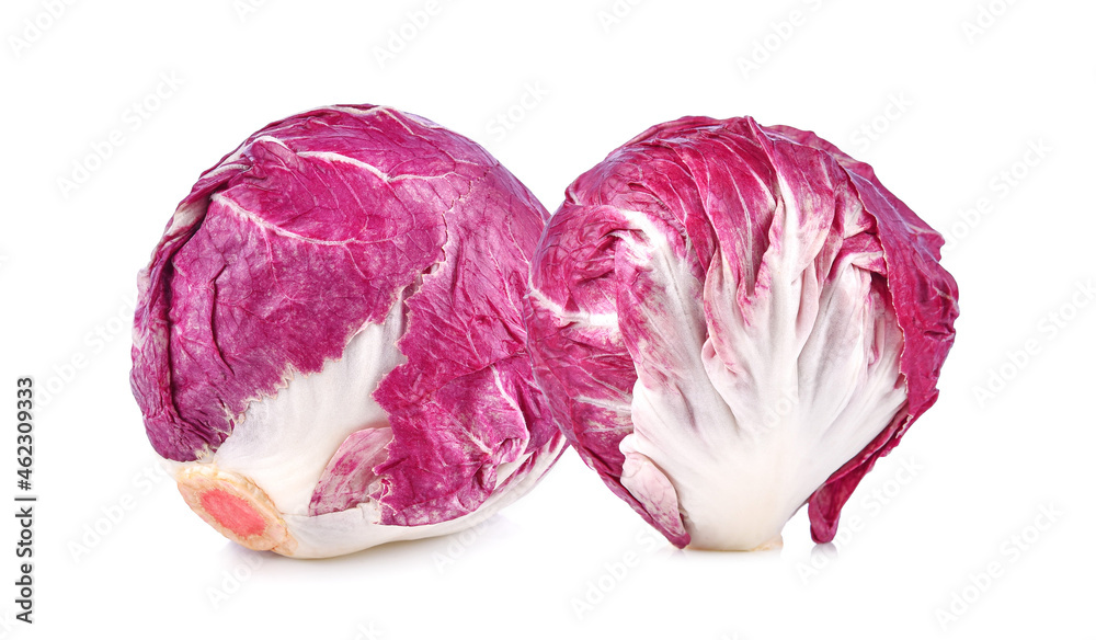 Fototapeta premium Radicchio, Red salad isolated on white background.