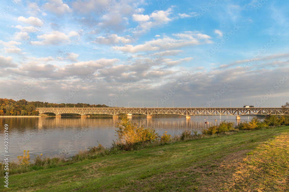 view of the Bridge in the city of Płock in Poland