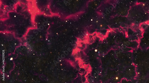 Space Flight Into A Star Field In Galaxy Clouds And Lightning Ne © alexskopje