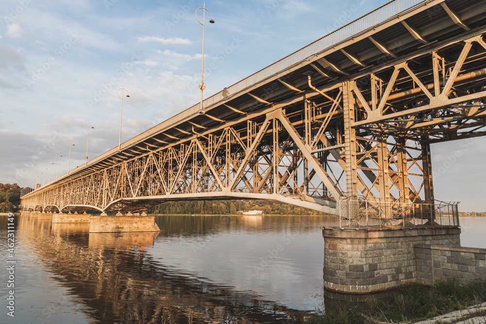 Obraz na płótnie view of the Bridge in the city of Płock in Poland w salonie