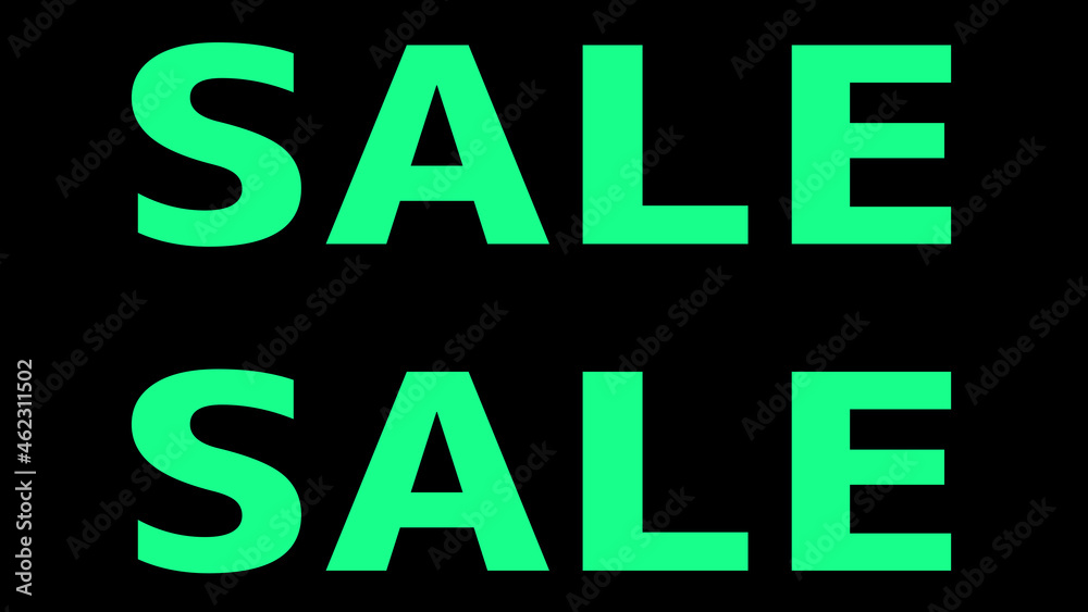 Sale ads spring green color letters Sale ads spring green color letters