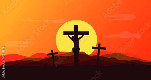 Good Friday vector graphic element Illustration template design 