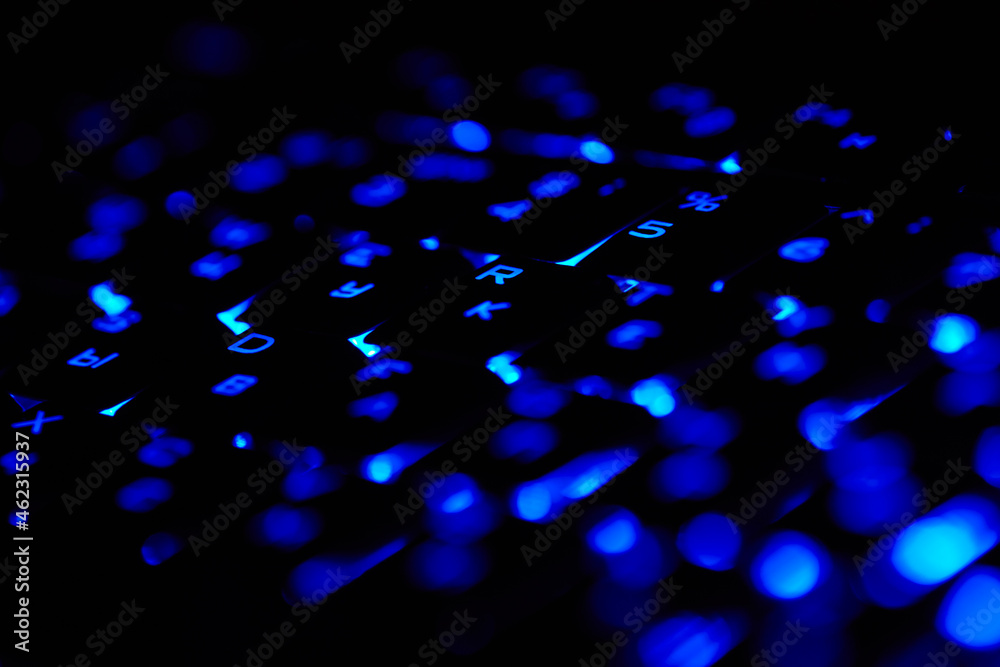 Abstract blue and black background.