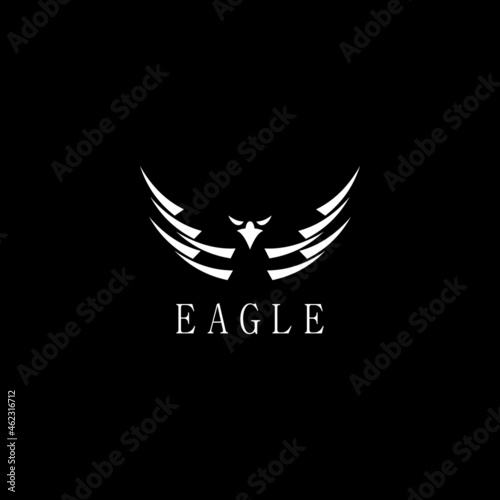 Eagle logo. Animal bird icon logo. Vector illustration template logo design 
