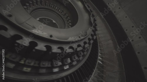 aircraft engine repair in hangar