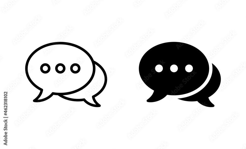 Chat icons set. speech bubble sign and symbol. comment icon. message Chat icons set. speech bubble sign and symbol. comment icon. message