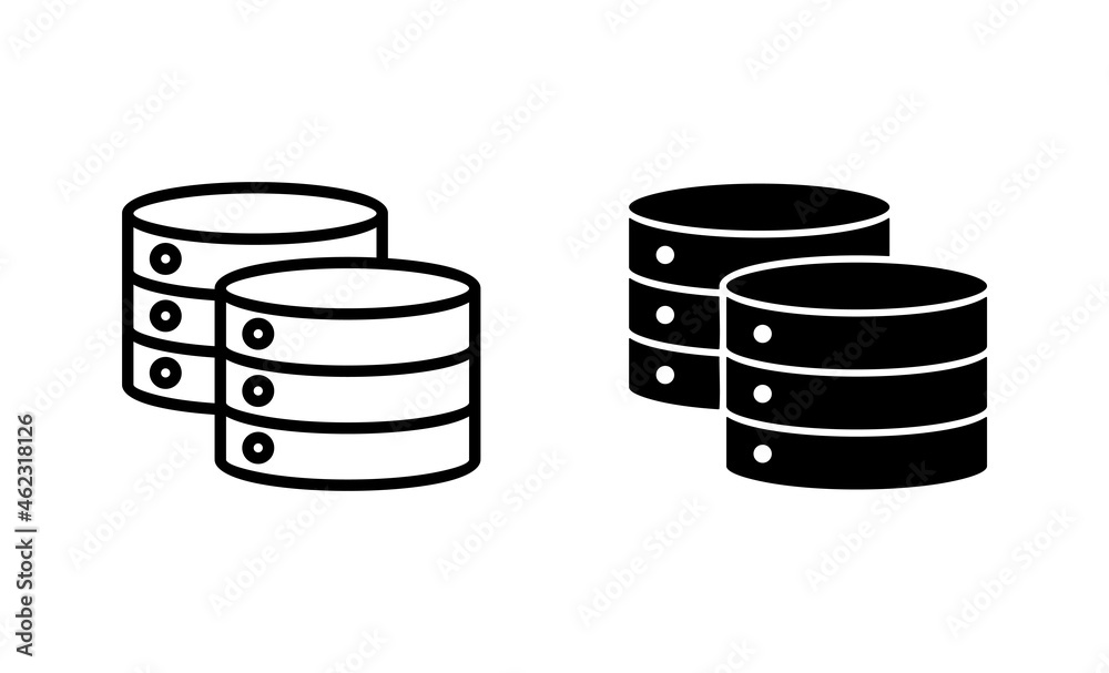 Database icons set. database sign and symbol Database icons set. database sign and symbol