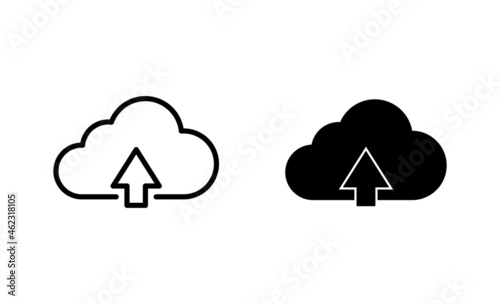 cloud icons set. cloud sign and symbol