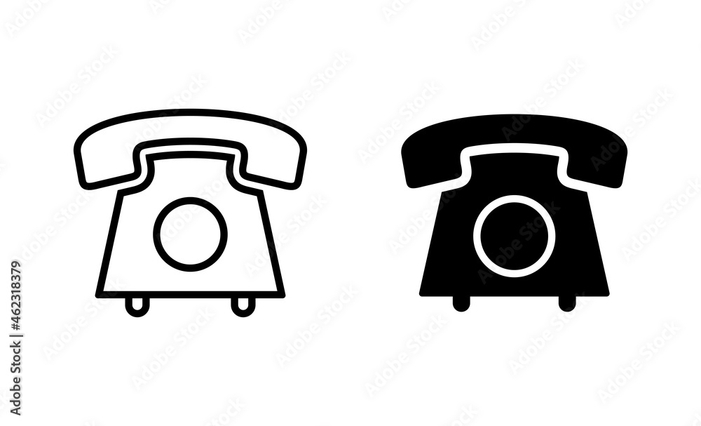 Telephone icons set. phone sign and symbol Telephone icons set. phone sign and symbol