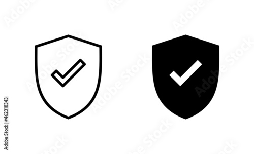Shield check mark icons set. Protection approve sign. Insurance icon Free Download Shield check mark icons set. Protection approve sign. Insurance icon - GFXLoad