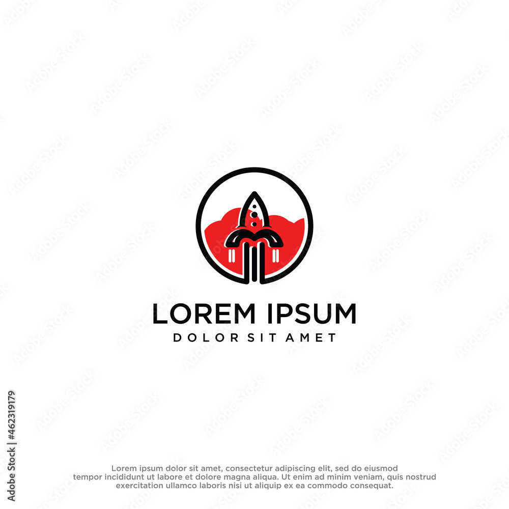 rocket logo design vector template rocket logo design vector template