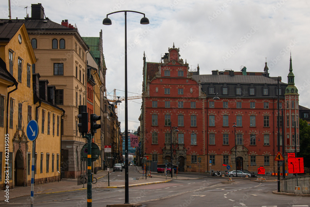 Colourful buildings of Stockholm's Old town (Gamla Stan), Stockholm, Sweden