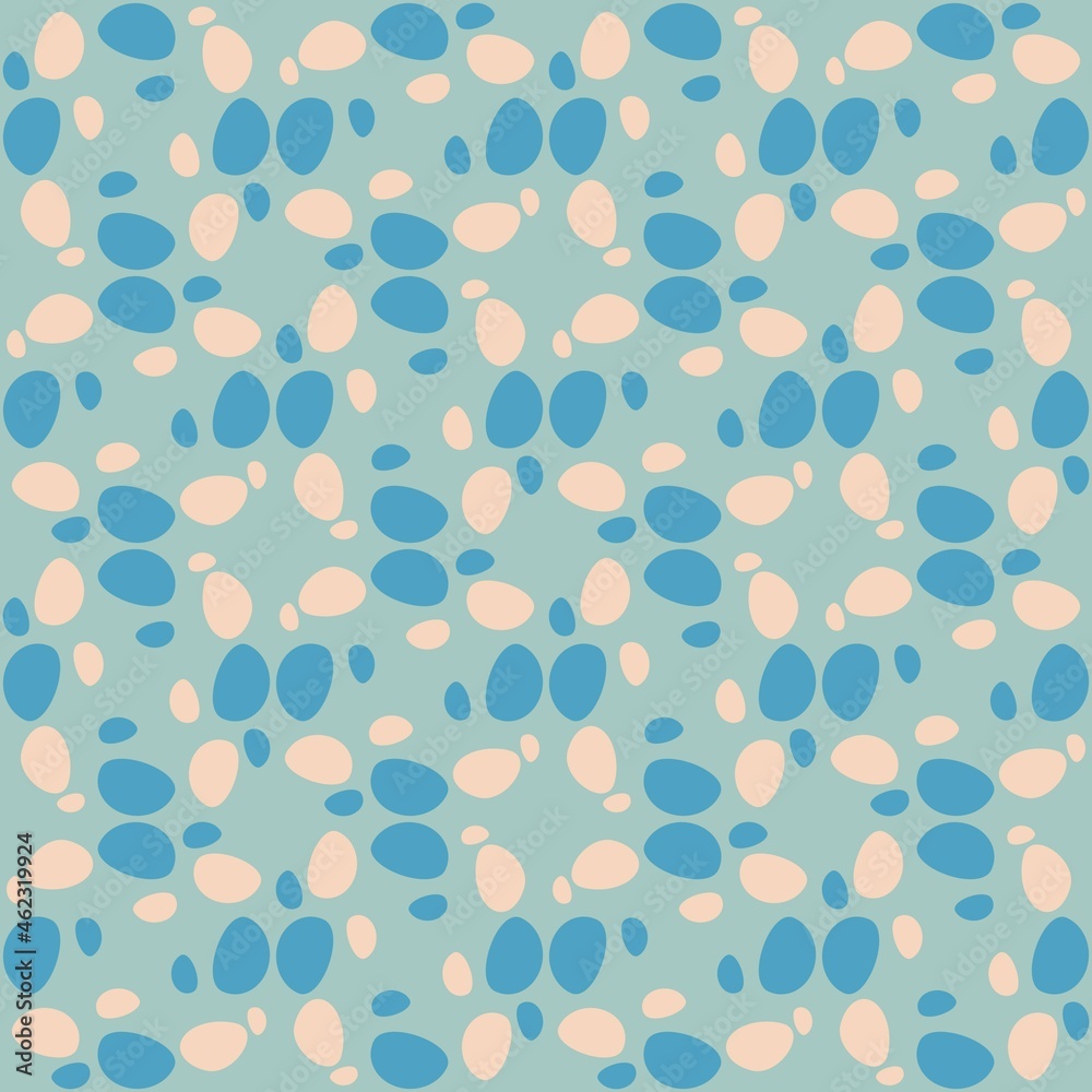 Rounded abstract seamless pattern - accent for any surfaces. Rounded abstract seamless pattern - accent for any surfaces.