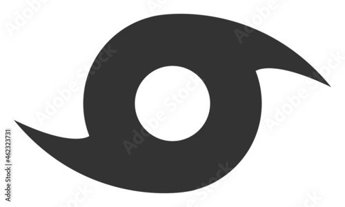 Storm whirlpool vector icon. A flat illustration design used for storm whirlpool icon, on a white background.