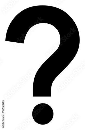 Query sign vector illustration. A flat illustration design used for query sign icon, on a white background.