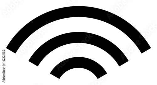Radio waves vector illustration. A flat illustration design used for radio waves icon, on a white background.