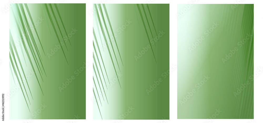 Set of Green Banners