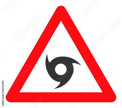 Tornado warning vector icon. A flat illustration design used for tornado warning icon, on a white background.