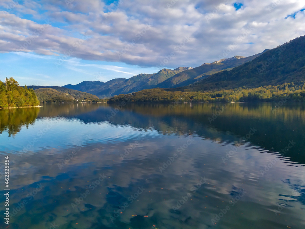 Fototapeta premium View on Bohinj lake in Triglav national park, Slovenia