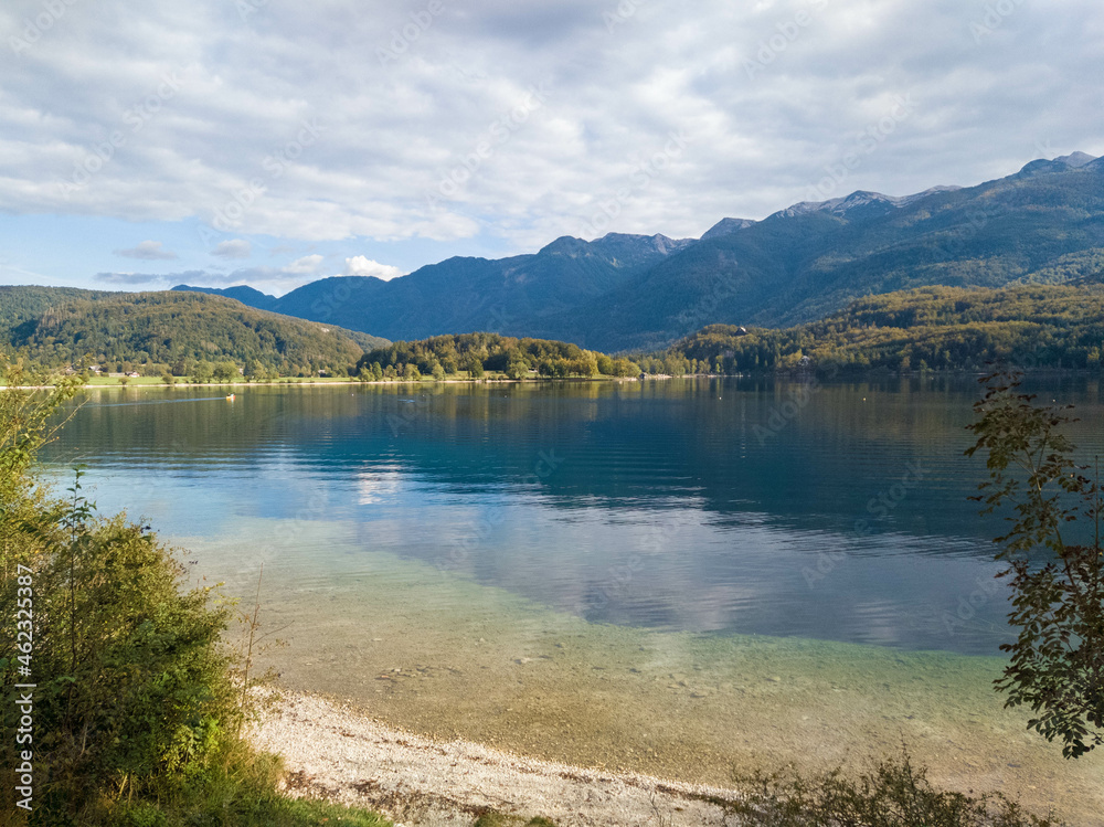 View on Bohinj lake in Triglav national park, Slovenia View on Bohinj lake in Triglav national park, Slovenia