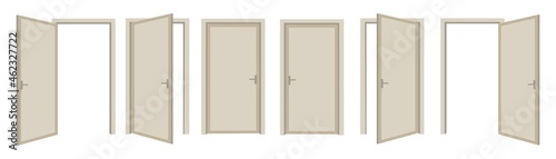 Interior doors picture. Home design. House interior. Isolated sign. Hand drawn. Vector illustration. Stock image. EPS 10.