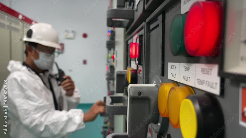 Electrical engineer to racking out power switch module in substation ...