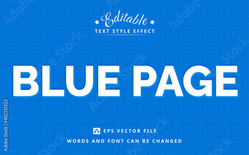 Blue Paper Page Editable Text Effect