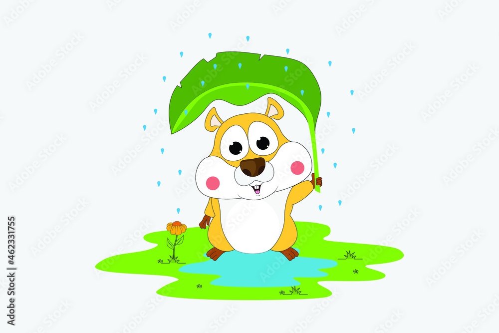 Fototapeta premium cute animal cartoon illustration
