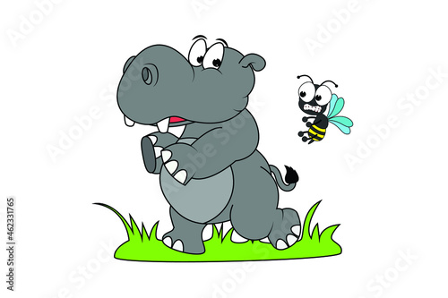 cute animal cartoon illustration