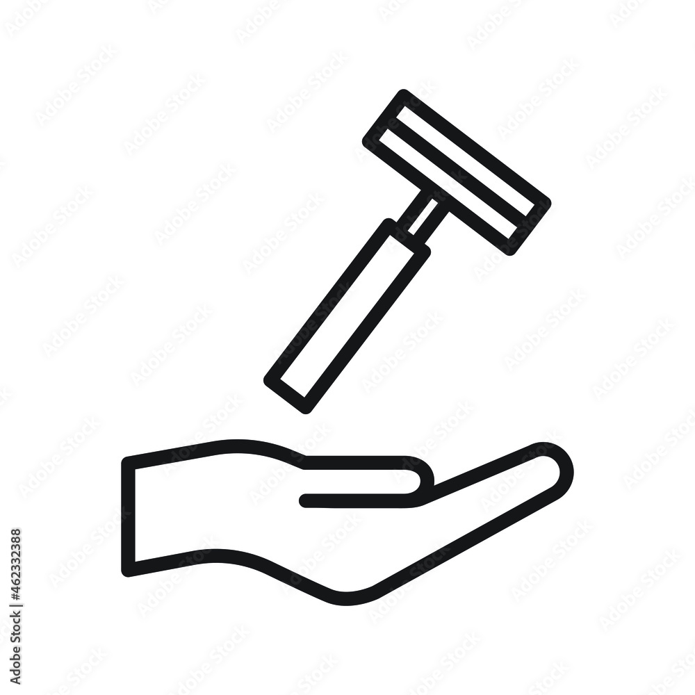 Hand holding razor icon design vector illustration Hand holding razor icon design vector illustration