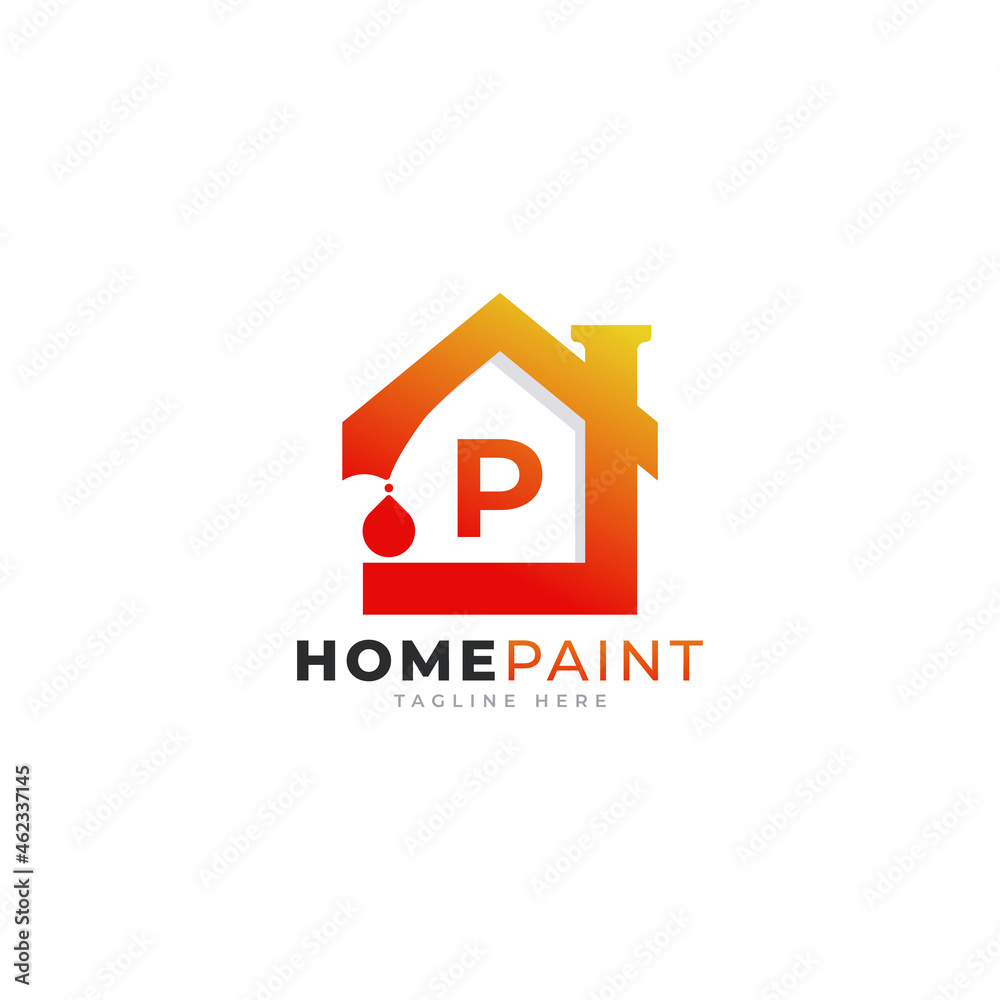 Initial Letter P Home Paint Real Estate Logo Design Inspiration Initial Letter P Home Paint Real Estate Logo Design Inspiration