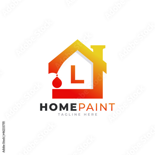 Initial Letter L Home Paint Real Estate Logo Design Inspiration