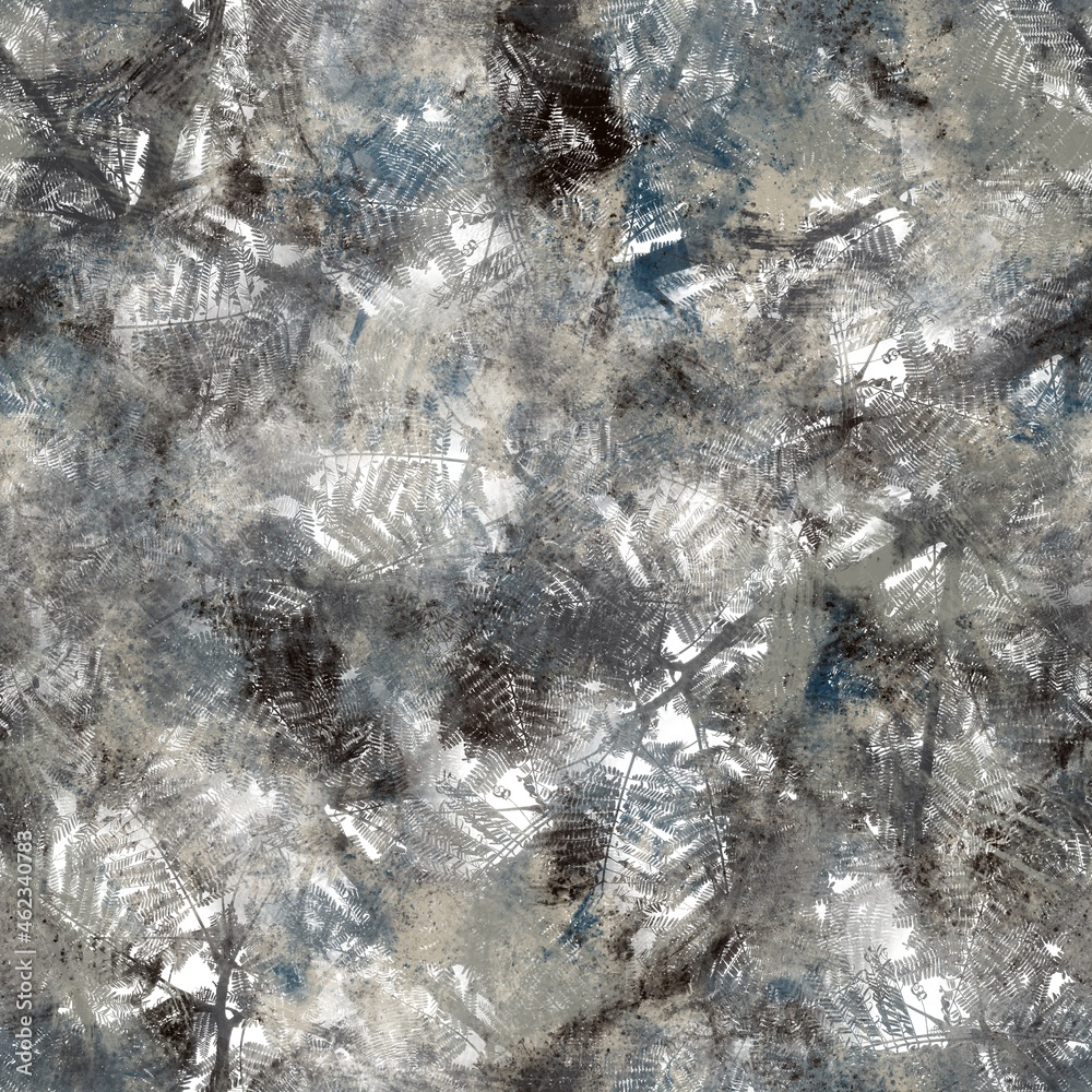 Obraz premium Seamless neutral and white grungy classic abstract surface pattern design for print. High quality illustration. Monochrome earth colored design with white pattern design overlay. Repeat graphic swatch