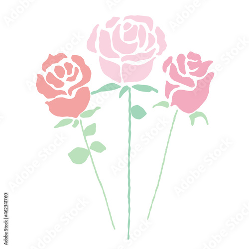 薔薇の花束イラスト、ベクター、贈り物 Rose bouquet illustration, vector, gift