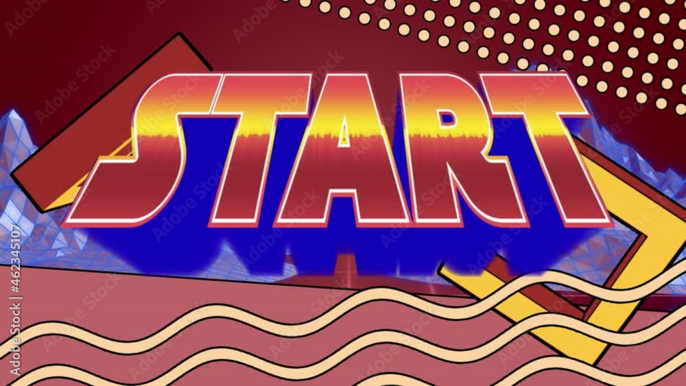 Animation of start with squares and waves in digital abstract space Animation of start with squares and waves in digital abstract space