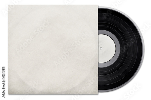Εκτύπωση καμβά Vintage vinyl LP, retro gramophone record, blank cover.