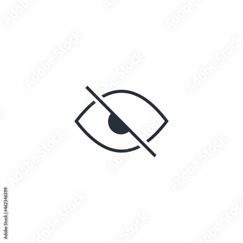 Viewing restrictions. Delicate, inappropriate content. Vector linear icon isolated on white background.