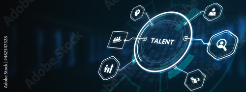 Open your talent and potential. Talented human resources - company success. 3...