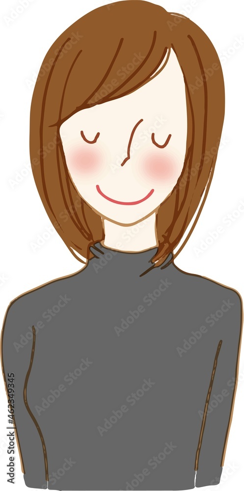 笑顔の若い女性。 笑顔の若い女性。