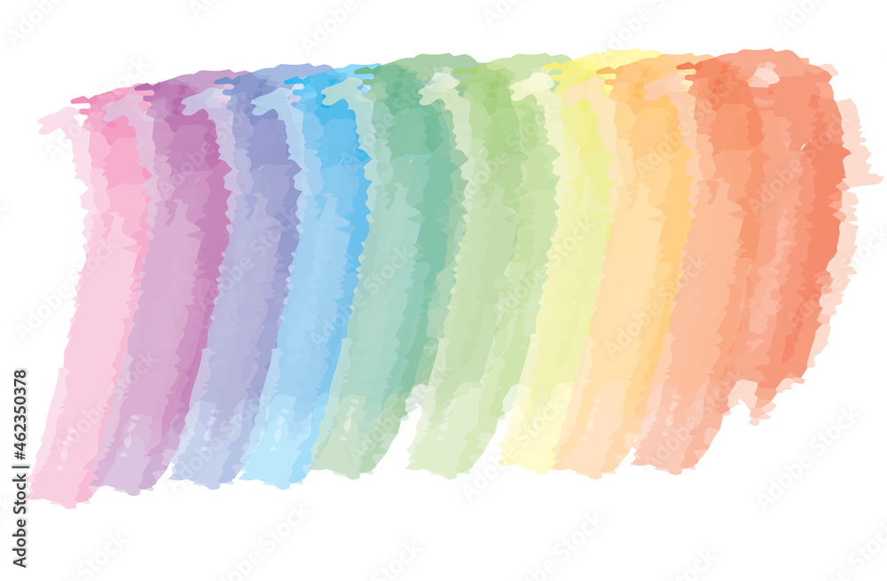 Abstract background with rainbow watercolor splashes.Hand drawn artwork.Paint brush.Colorful wallpaper.Pride month or lgbt concept.Vector illustration.Sign, symbol, icon or logo.