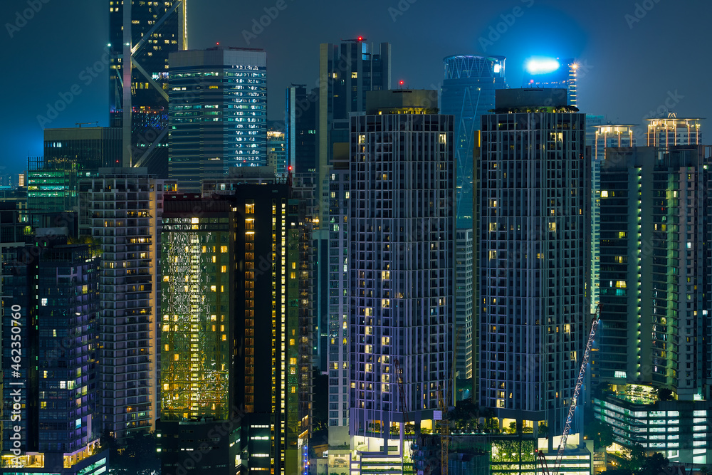 Skyscrapers in Kuala Lumpur, night scene
