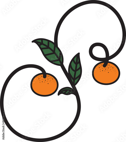 Font design in the form of flowers. Suitable for making logos or used to teach children.