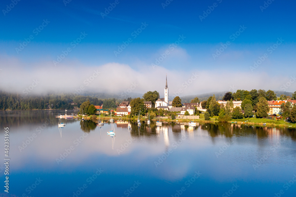 town Frymburk, Lipno lake, South Bohemia, Czech republic