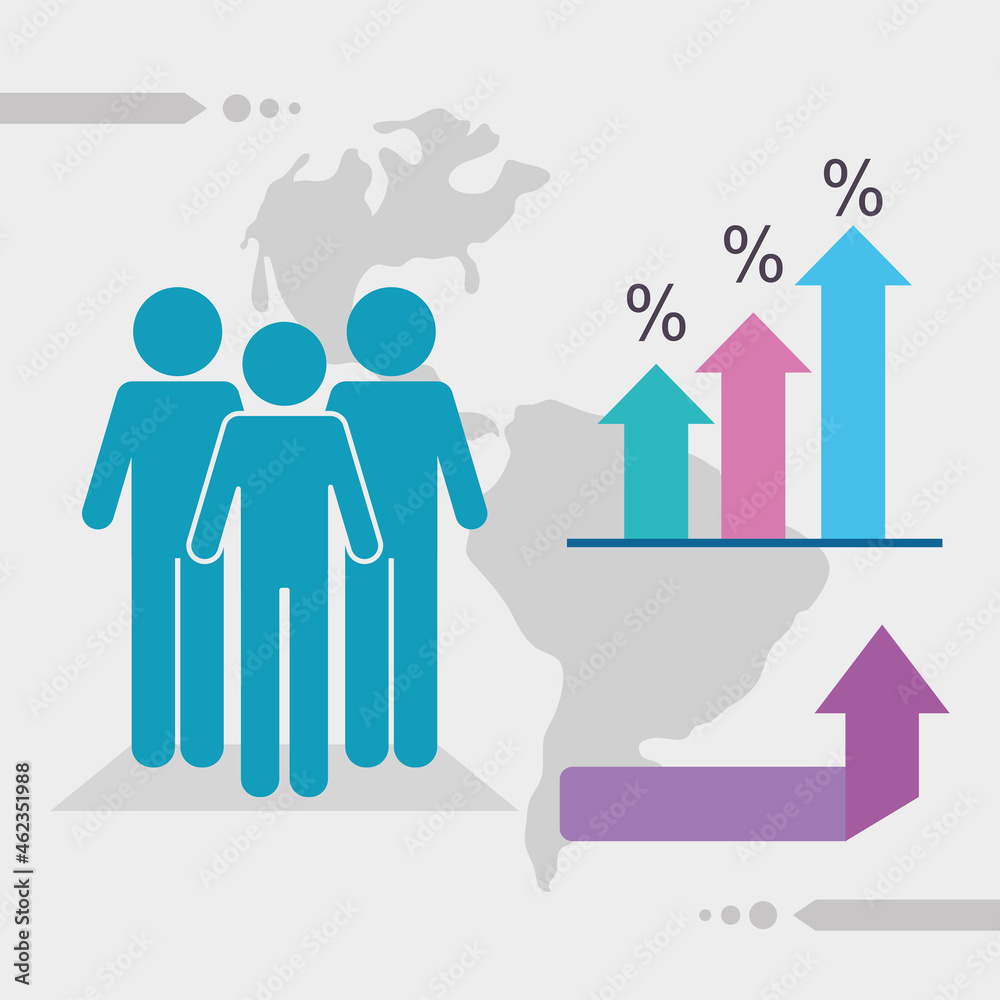 Obraz premium population demographic design