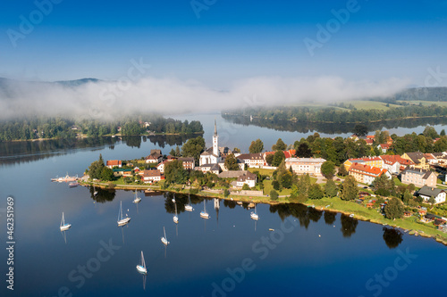 town Frymburk, Lipno lake, South Bohemia, Czech republic