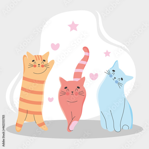 adorable cats illustration