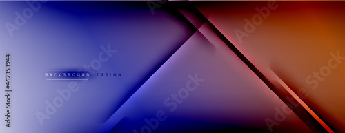Abstract background - lines composition created with lights and shadows. Technology or business digital template. Trendy simple fluid color gradient abstract background with dynamic